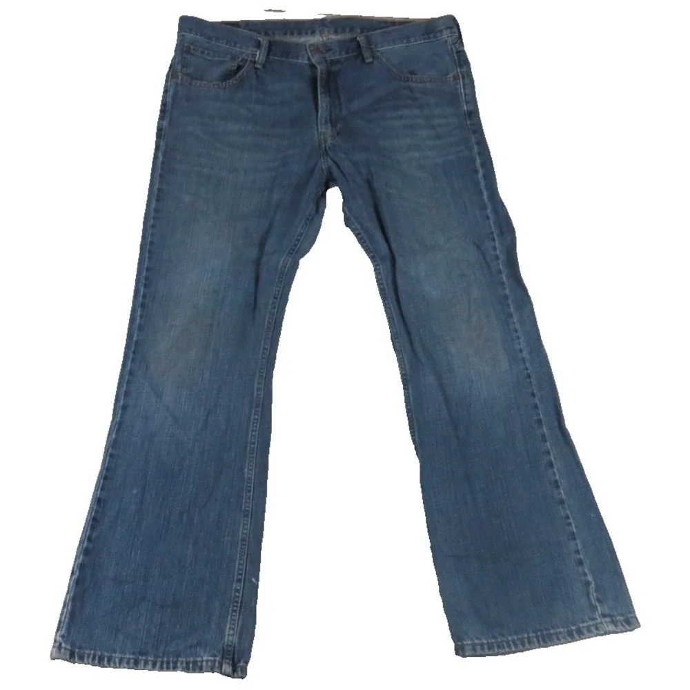 Levis 527 Slim Bootcut Jeans Men 38x30 Blue Denim Medium Wash Low Rise Pant Work